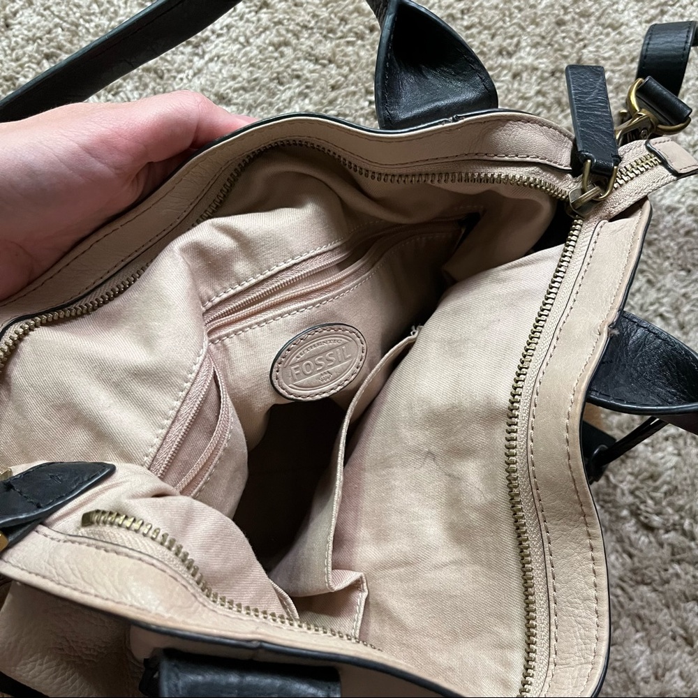 Fossil Emerson Color Block Side Pocket Satchel To… - image 3